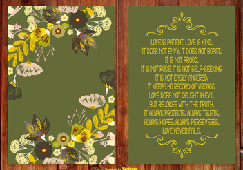 Love is Kind Poem Card - Free vector #407313